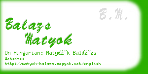 balazs matyok business card